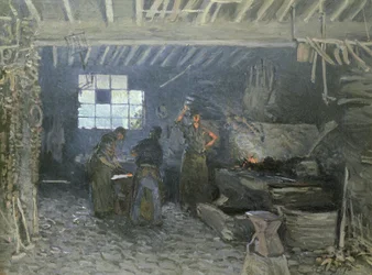 Die Schmiede in Marly-le-Roi, Yvelines, 1875